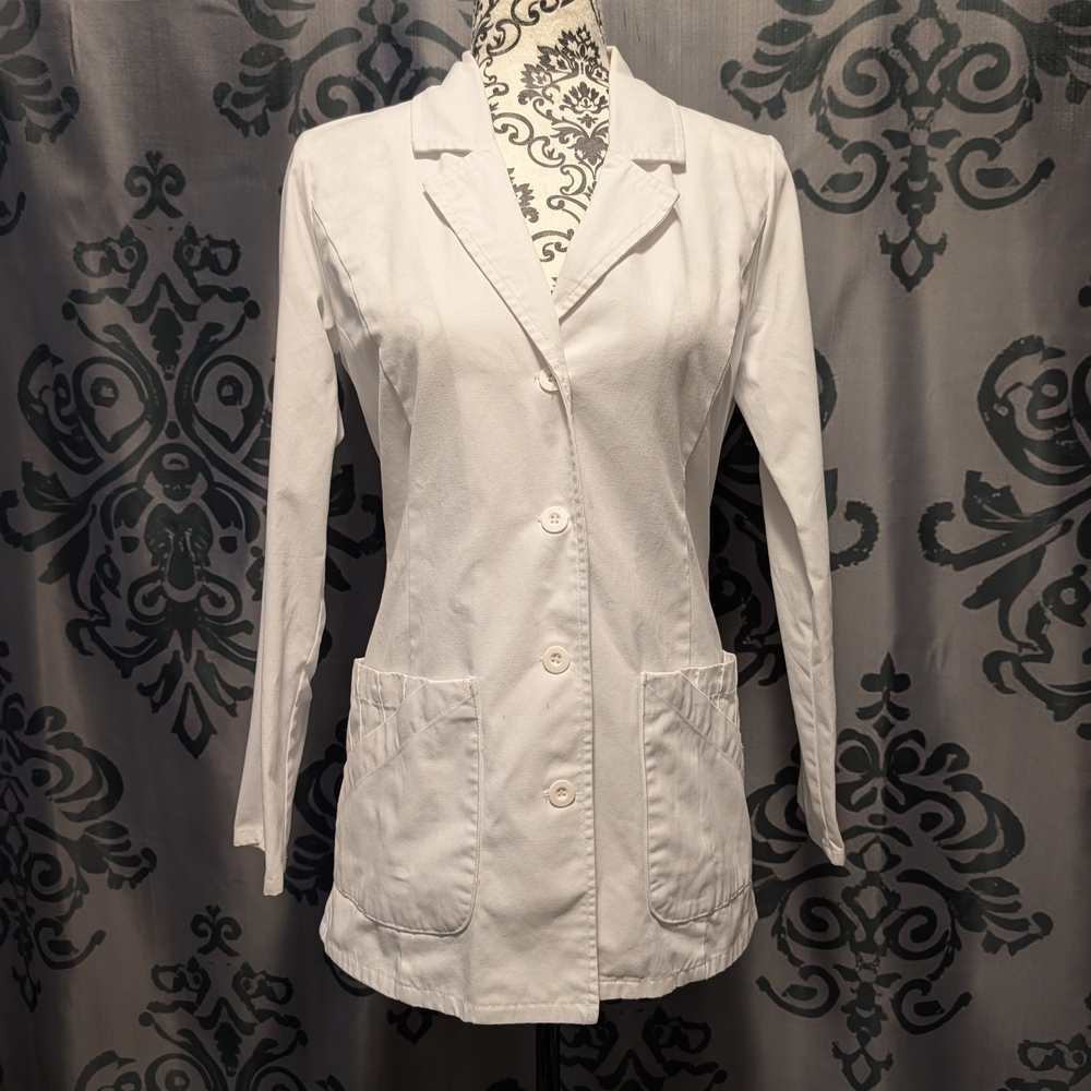 Bundle Of 2 Women's Lab Coats Dickies & Premium Uniforms Small Nurse Lab Tech